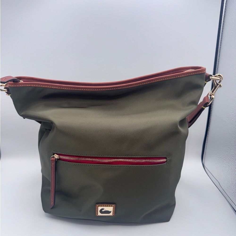 Dooney & Bourke Olive and Brown Shoulder Bag